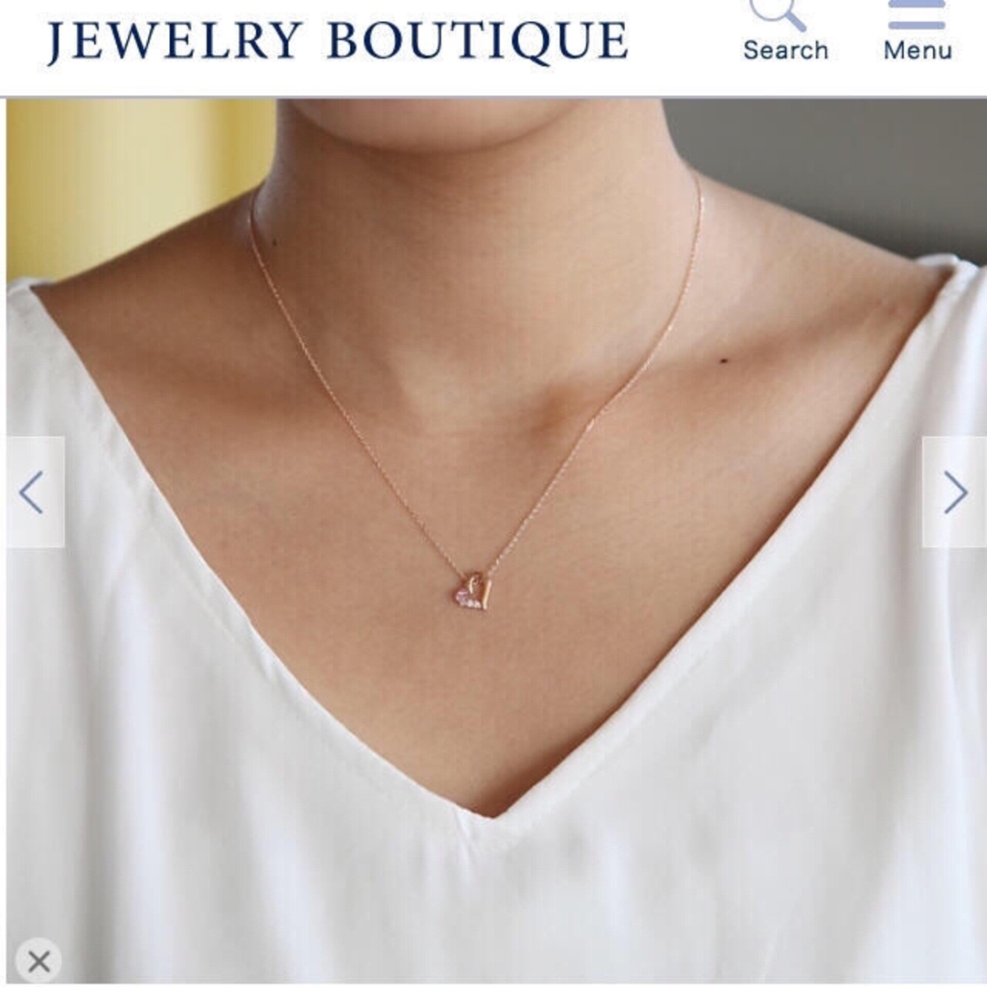 4℃ - 4°C k10 ダイヤ サファイア ハート ネックレスの通販 by にこ's