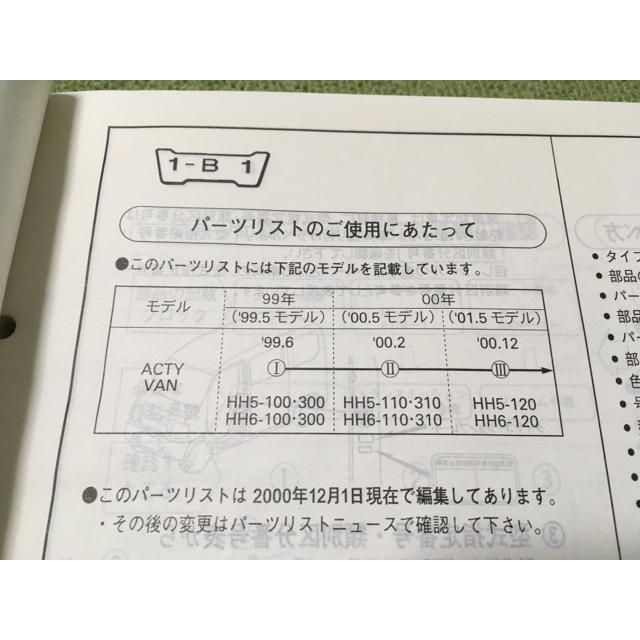 ホンダ - ホンダ アクティバン パーツリスト HH5 HH6 4版の通販 by
