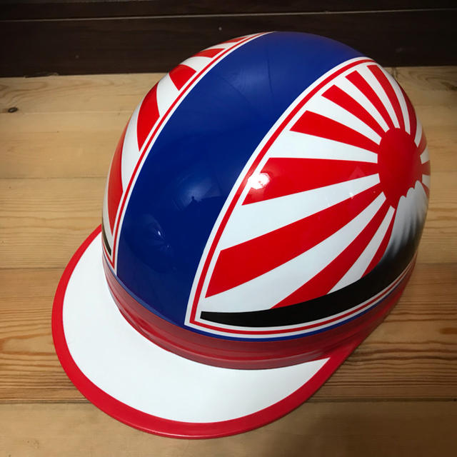 新品塗装品 赤白 センター 青 富士日章 コルク半 ヘルメットの通販 by