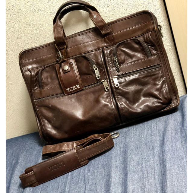 TUMI トゥミ レザービジネスバッグ ブラウン 傷汚有 96108BH TUMI