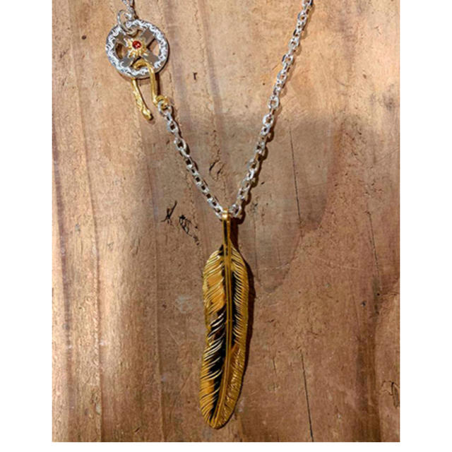 鏡面磨きArizona Freedom ゴールド中太陽神唐草バングル12mm 鏡面