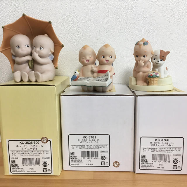 ローズオニール キューピー 陶器置物 3体セットの通販 by ようよう
