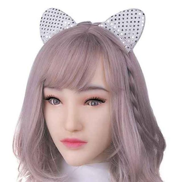 リアル美少女 シリコンフィメールマスク 女装 変装 フルヘッド・ラバー