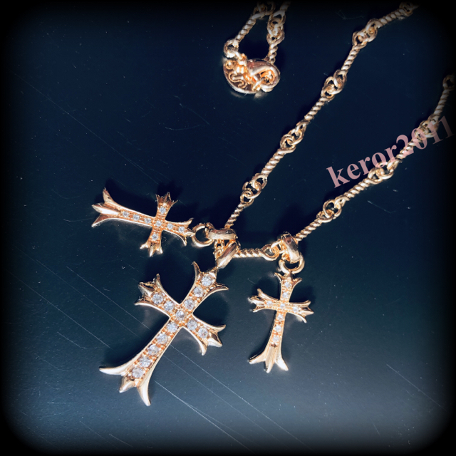 Chrome Hearts - 3本目✨22K GOLD✨ツイストチェーン トリプルクロス