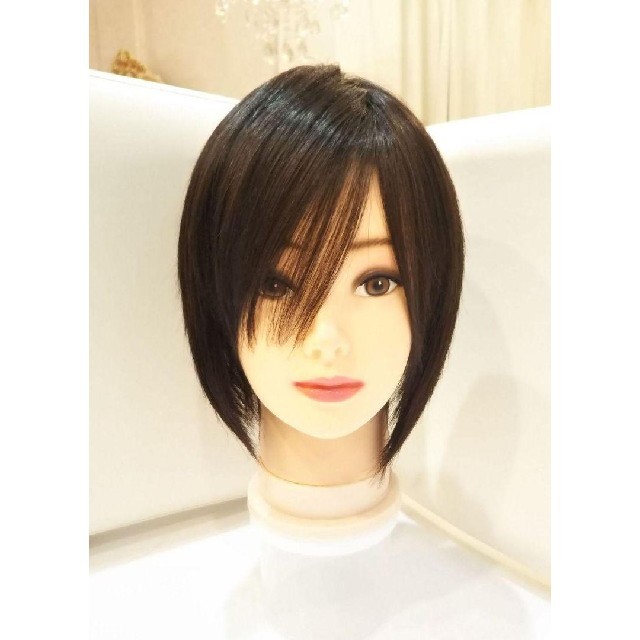 人毛100%フルウィッグ✨横流し前髪❣️宇多田ヒカル✨前下がり艶髪