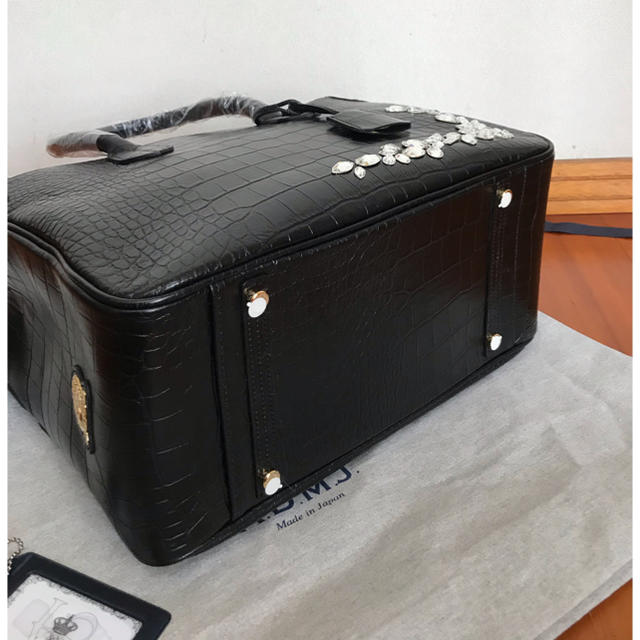 A.D.M.J. - 【新品・未使用】ADMJ スワロフスキー クロコ型押しトート