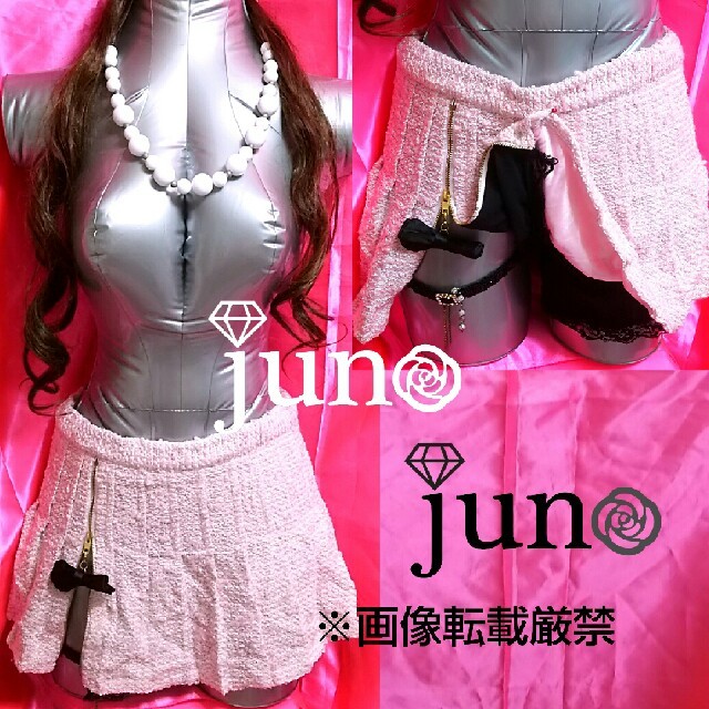 MA＊RS - MARS ラメ ツイード プリーツ ガーター スカパン ミニ