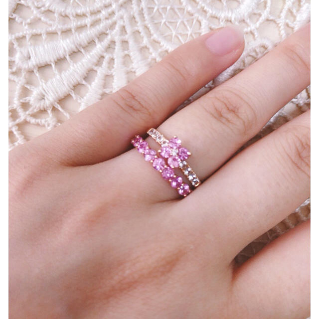 JEWELRY TSUTSUMI - K14 ピンクゴールド ピンクサファイア リングの