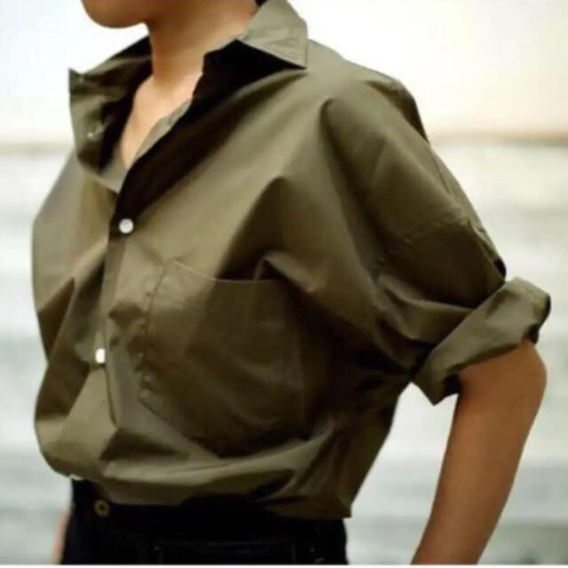 美品 マディソンブルー J.BRADLEY 半袖 コットン シャツ カーキ S 美品