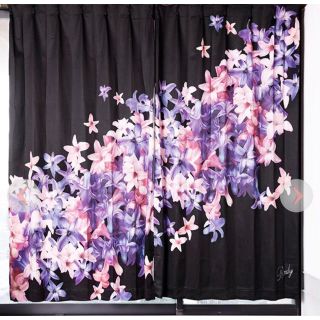 Radyリゾートフラワーカーテンホワイト100×200リゾフラタッセル2点set