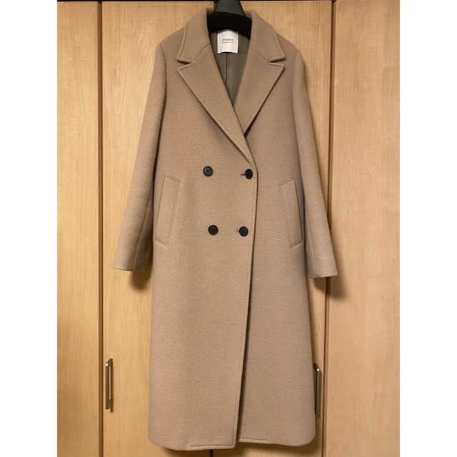 STUDIOUS - STUDIOUS ダブルブレスト チェスターコート ベージュ 1の