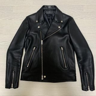 極美品✨エディフィス ライダースジャケット シングル ダブルジップ 羊