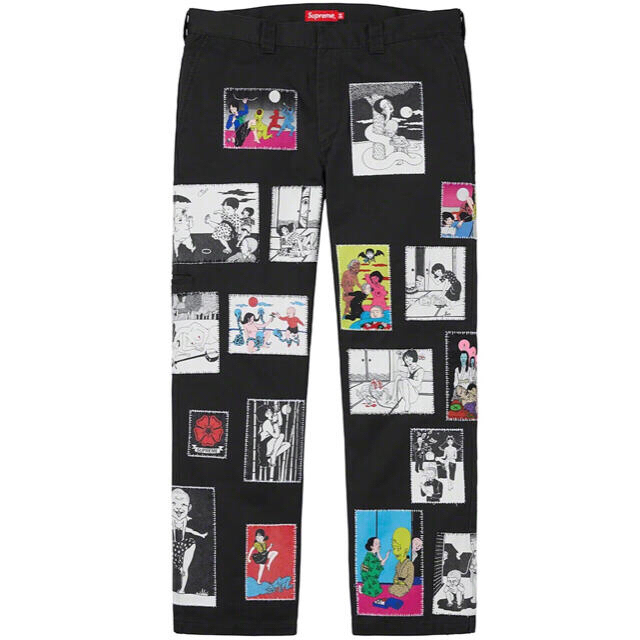 Supreme - Toshio Saeki / Supreme Work Pant 黒32佐伯俊男の通販 by