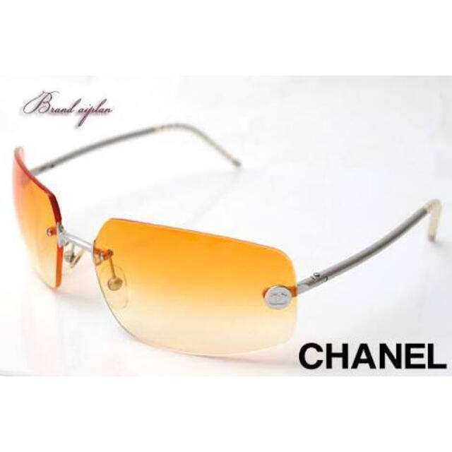 シャネル CHANEL サングラス オレンジ 美品 CHANEL(シャネル