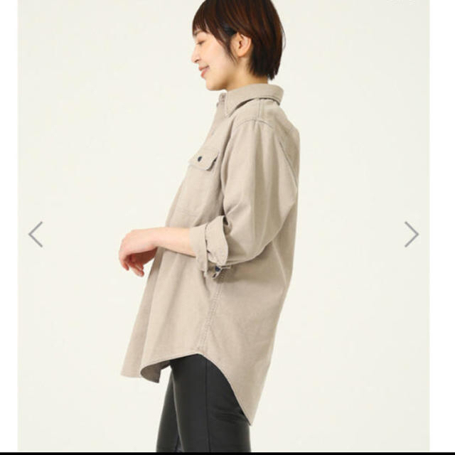 マディソンブルー ベージュ ハンプトンバックサテンシャツ 2 HAMPTON