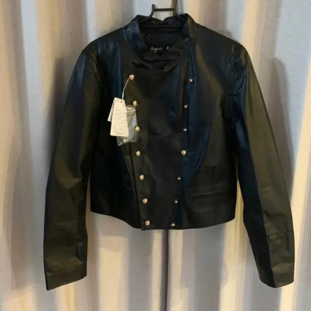 agnes b. SPECIAL 本革 レザーコート 牛革 グリーン