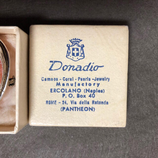 イタリア Donadio ドナディオ カメオ ブローチ ( ペンダントトップ )の