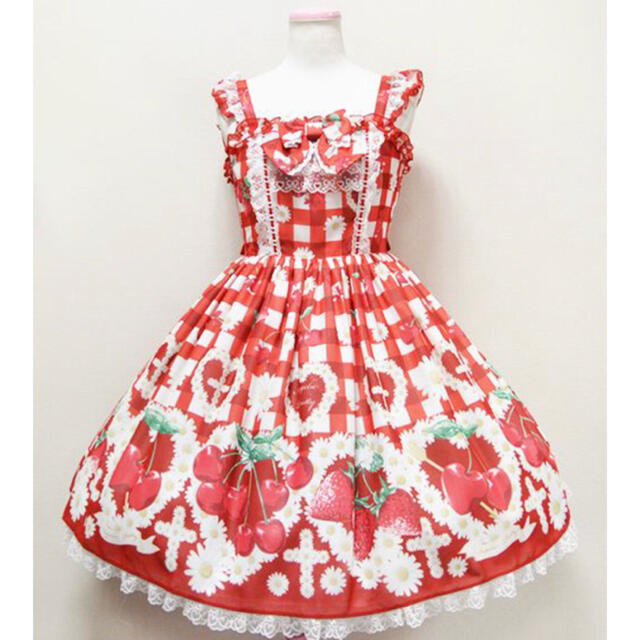 Angelic Pretty - 【お値下げ】Cherry Marguerite JSK &クリップ🎀の