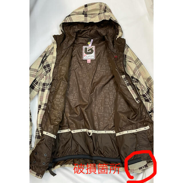 BURTON - Burton スノーボードウェア ブラウン チェック柄 Lの通販 by