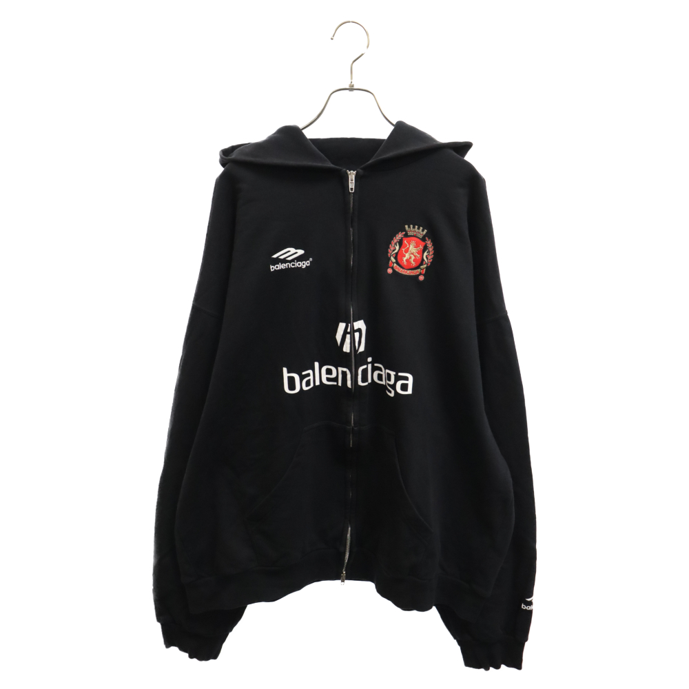 バレンシアガ SOCCER PARIS ZIPUP HOODIE サッカーシリーズ パリロゴ