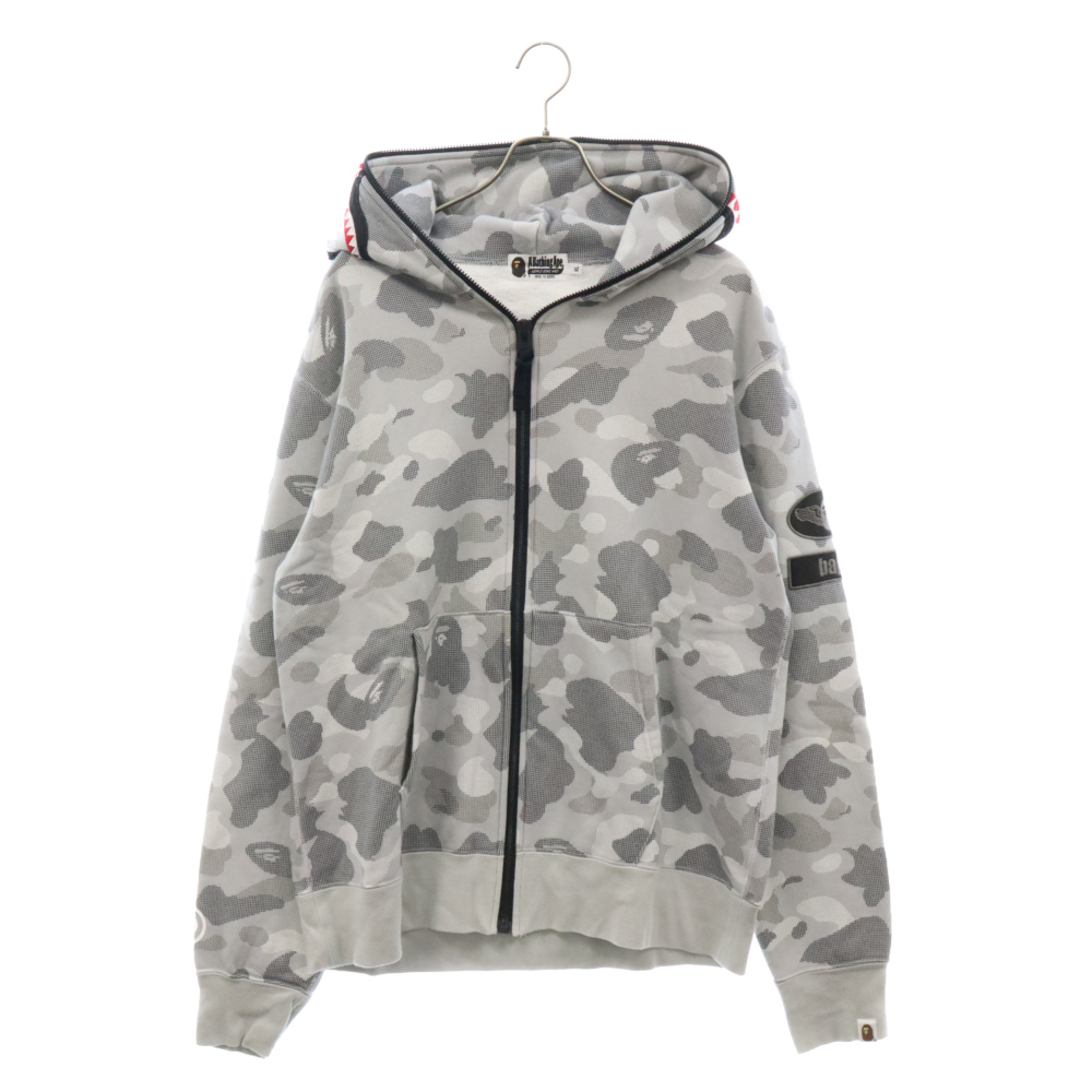 アベイシングエイプ SHARK FULL ZIP HOODIE シャーク カモフラ