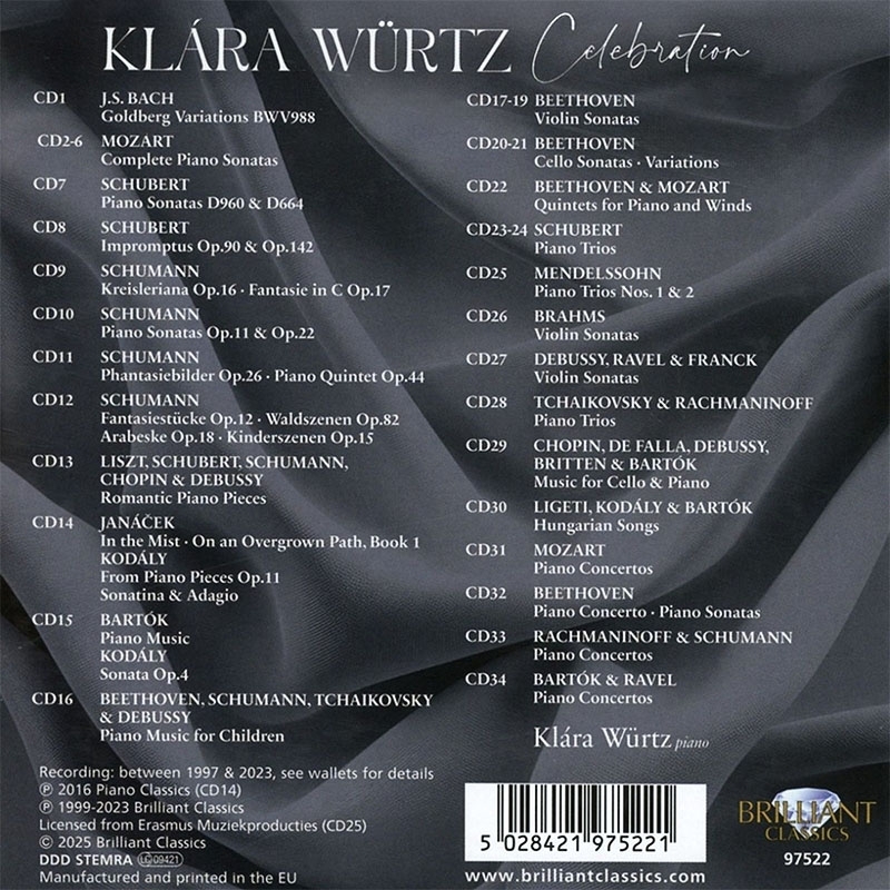 クラーラ・ヴュルツ・コレクション（34CD） | HMV&BOOKS online - BRL97522