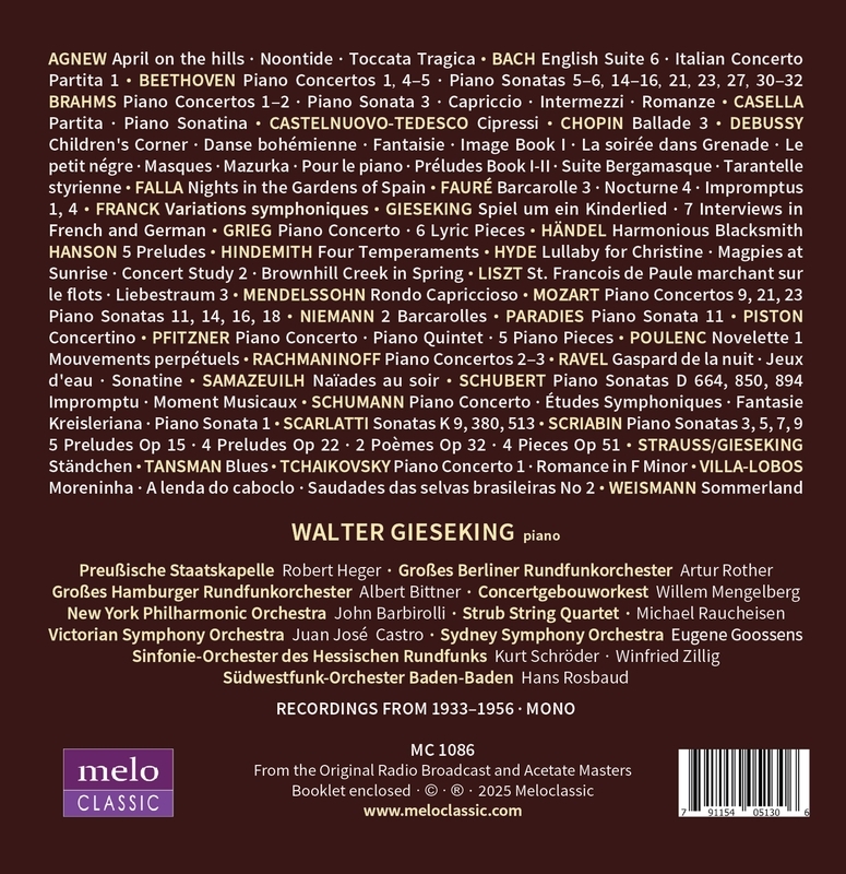 ヴァルター・ギーゼキング生誕130年記念エディション（29CD＋1DVD