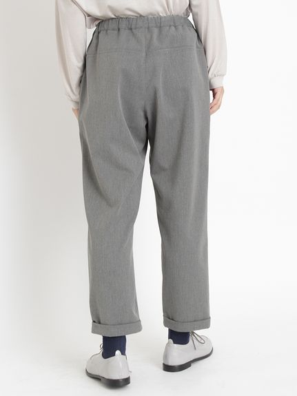 ヴィスリーアルガンストレッチテーパードパンツ（タックパンツ）｜KEI