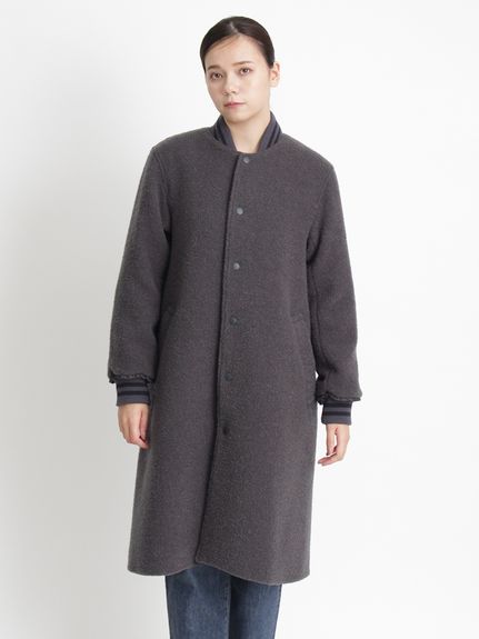 リングツイード ロングスタジャンコート（スタジャン）｜H.A.K（ハク