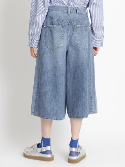 ドレープデニム ガウチョパンツ（デニムパンツ・ジーンズ）｜H.A.K