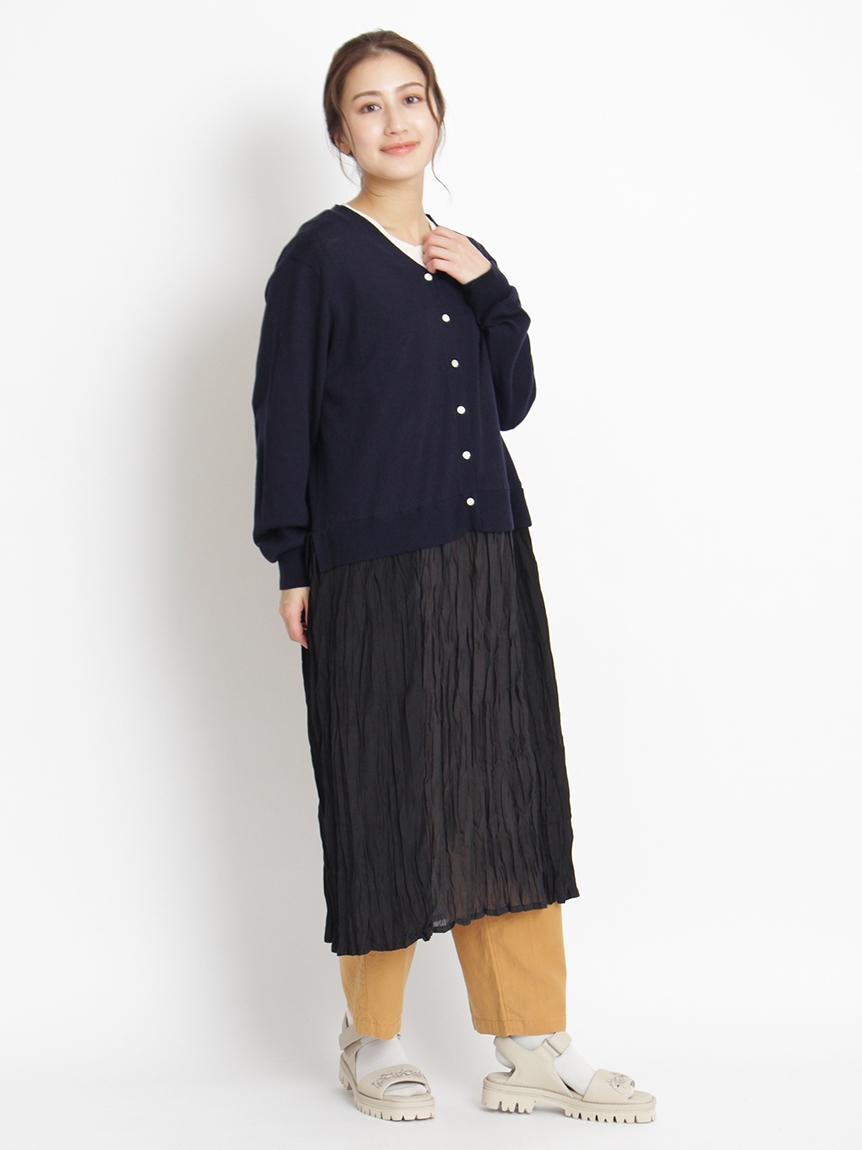 美品cotton yak wool haneycomb waffleワンピース 美品cotton yak wool
