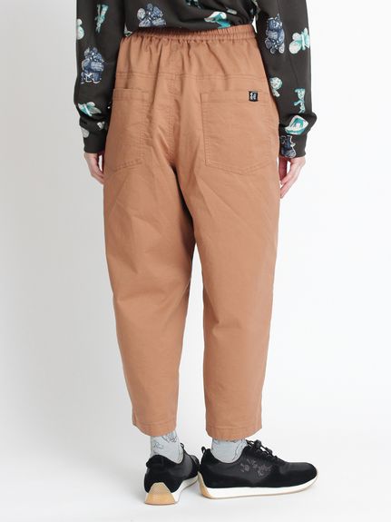 コットンポリエステルチノストレッチバイオ加工コクーンシルエット