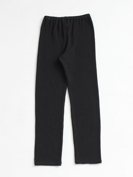 裾レースワイドリブストレッチレギンス（レギンス・スパッツ・トレンカ