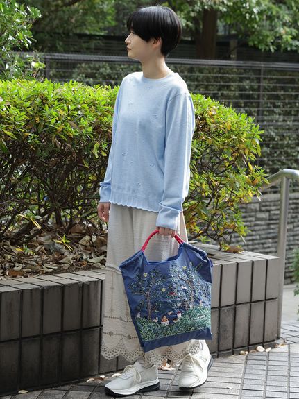 SUPER HAKKA×Ball&Chain シルエットツリー刺繍トートバッグ(M)（トート