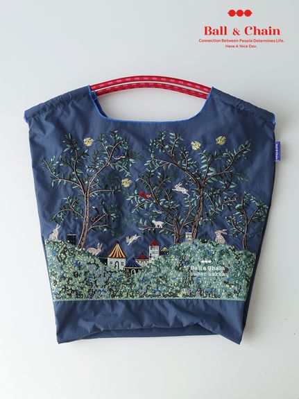 SUPER HAKKA×Ball&Chain シルエットツリー刺繍トートバッグ(M)（トート