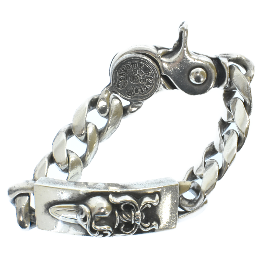 クロムハーツ ダガーハート IDクラシックリンク クリップブレスレット