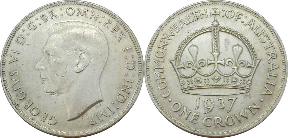 Australien 1 Crown 1937 George VI. - One Crown - Commonwealth of