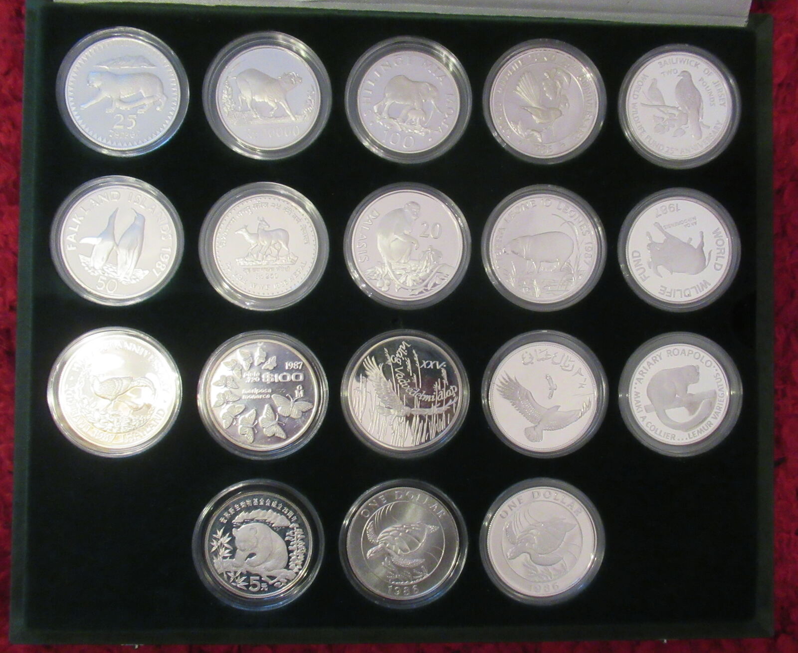 WWF 1987 World Wildlife Fund. 25th Anniversary Coin Collection