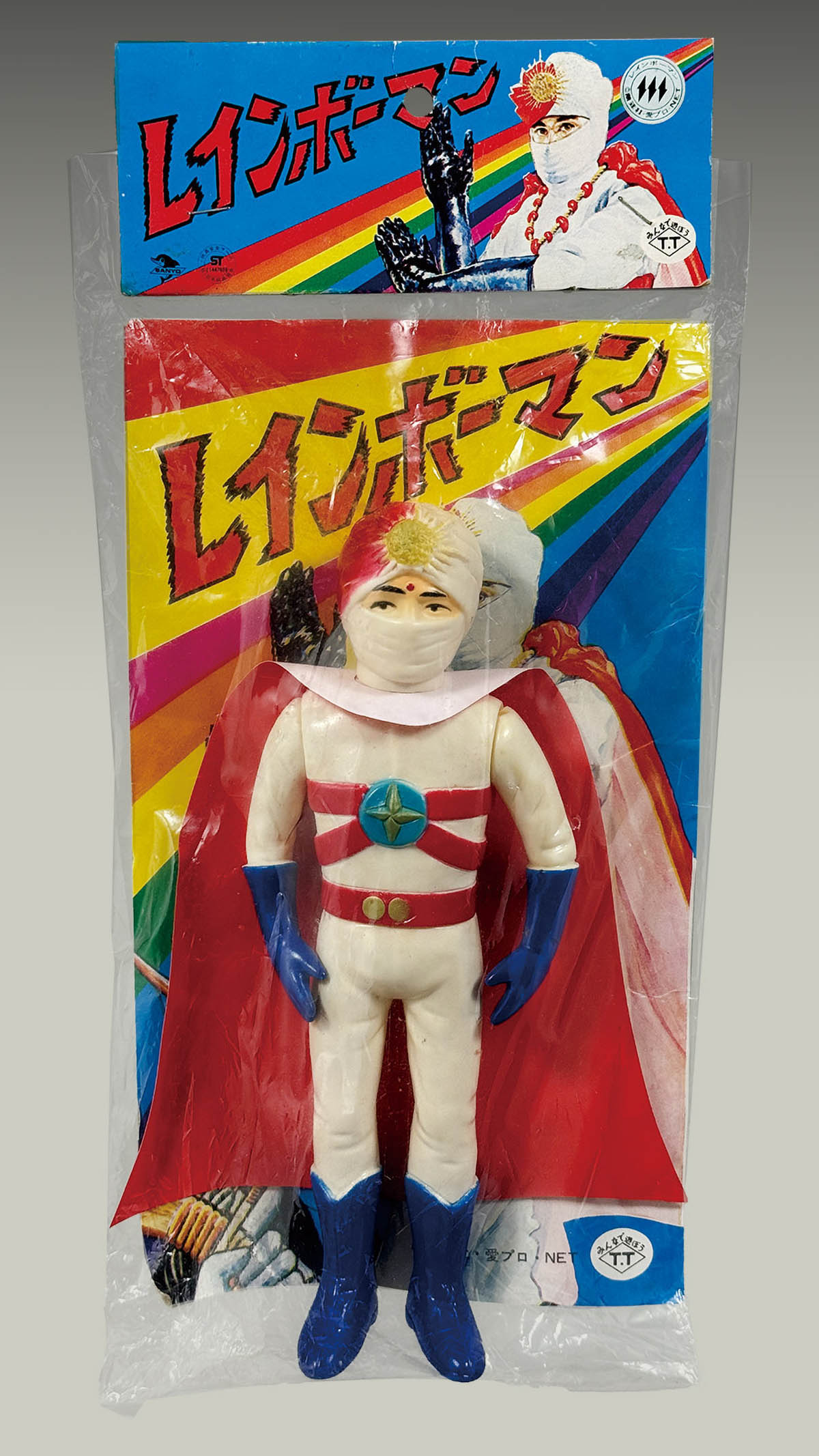 愛の戦士レインボーマン☆1970年代の希少ソフビフィギュア☆高さ約15cm