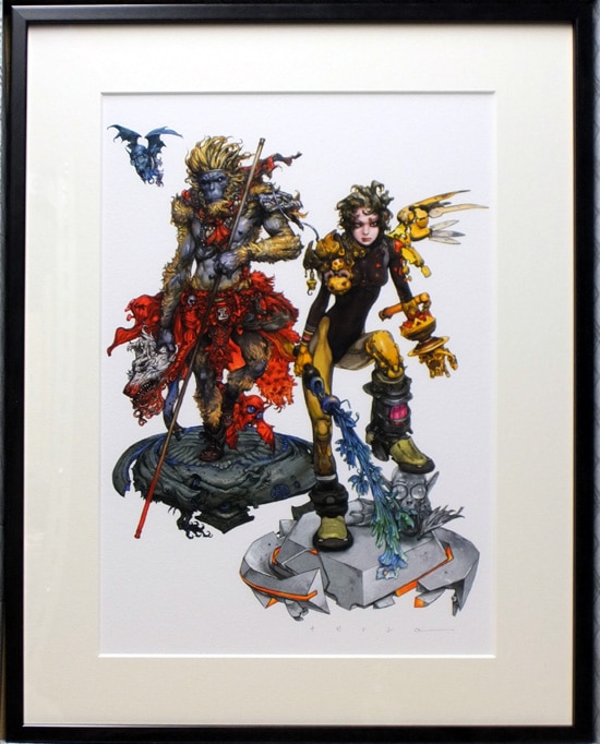 PG-2153]大猿王 直筆サイン入りカラー複製イラスト 寺田克也