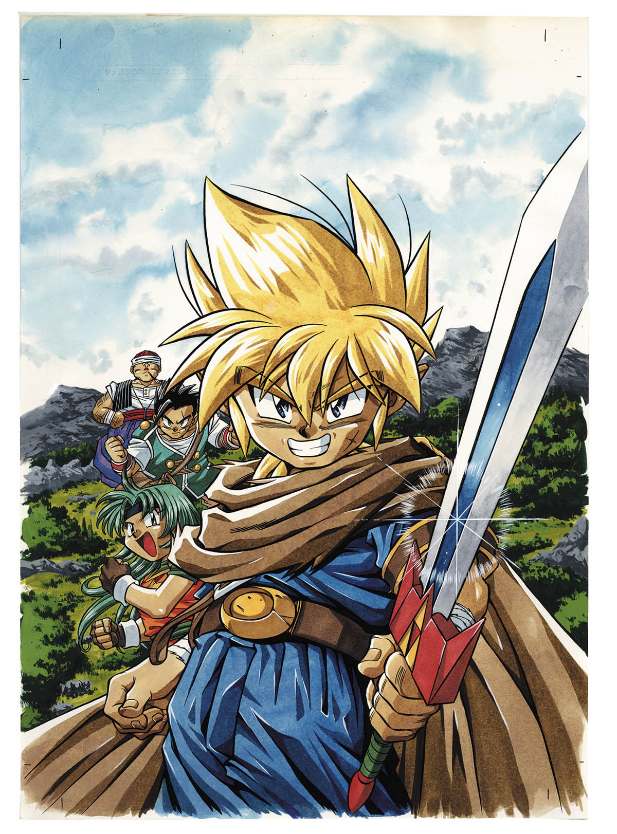 古澤純也直筆カラーイラスト（線は印刷）「ゼルダの伝説リルトの誓い」