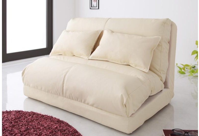 レザーがかっこいい！折りたたみソファーベッド 幅120cm｜ハレノワ