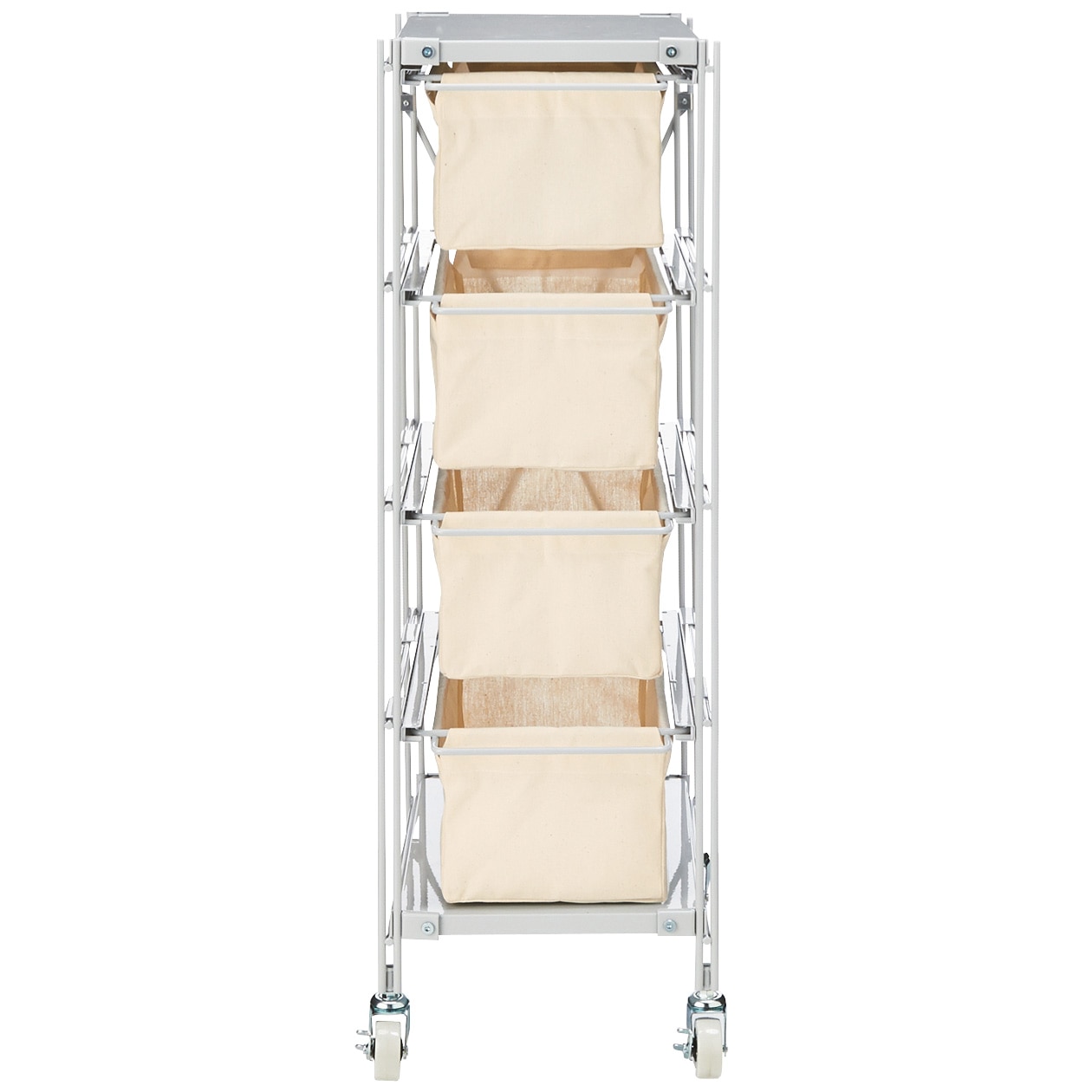 無印良品 スチールユニットシェルフ帆布バスケットセット・スチール棚