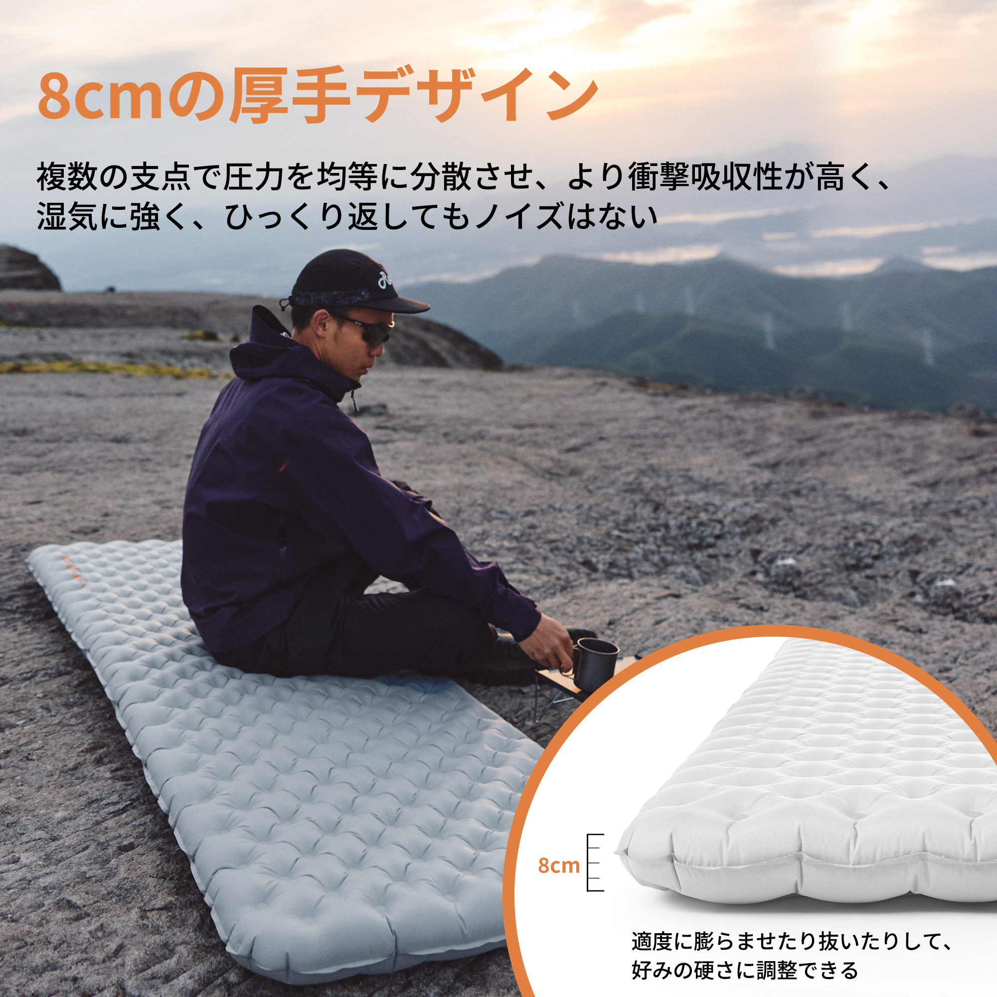 Naturehike R3.2 エアマット R値 超軽量 登山 エアーマット 800g