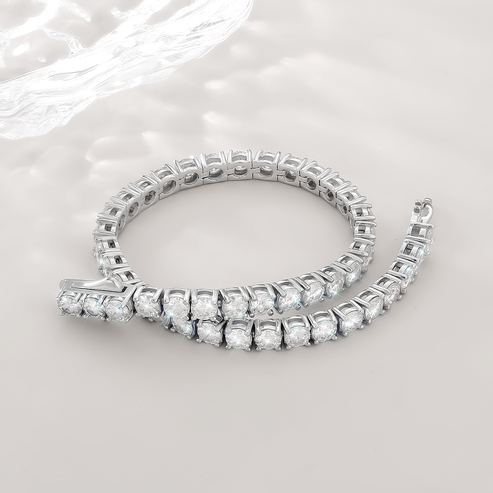 4mm モアサナイト テニス ブレスレット S925 KRKC