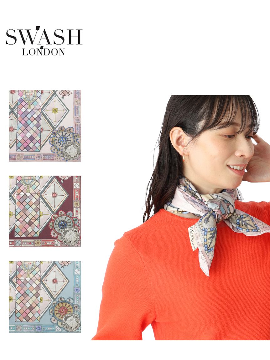 スカーフ】スウォッシュロンドン (SWASH LONDON) Leadlight シルク