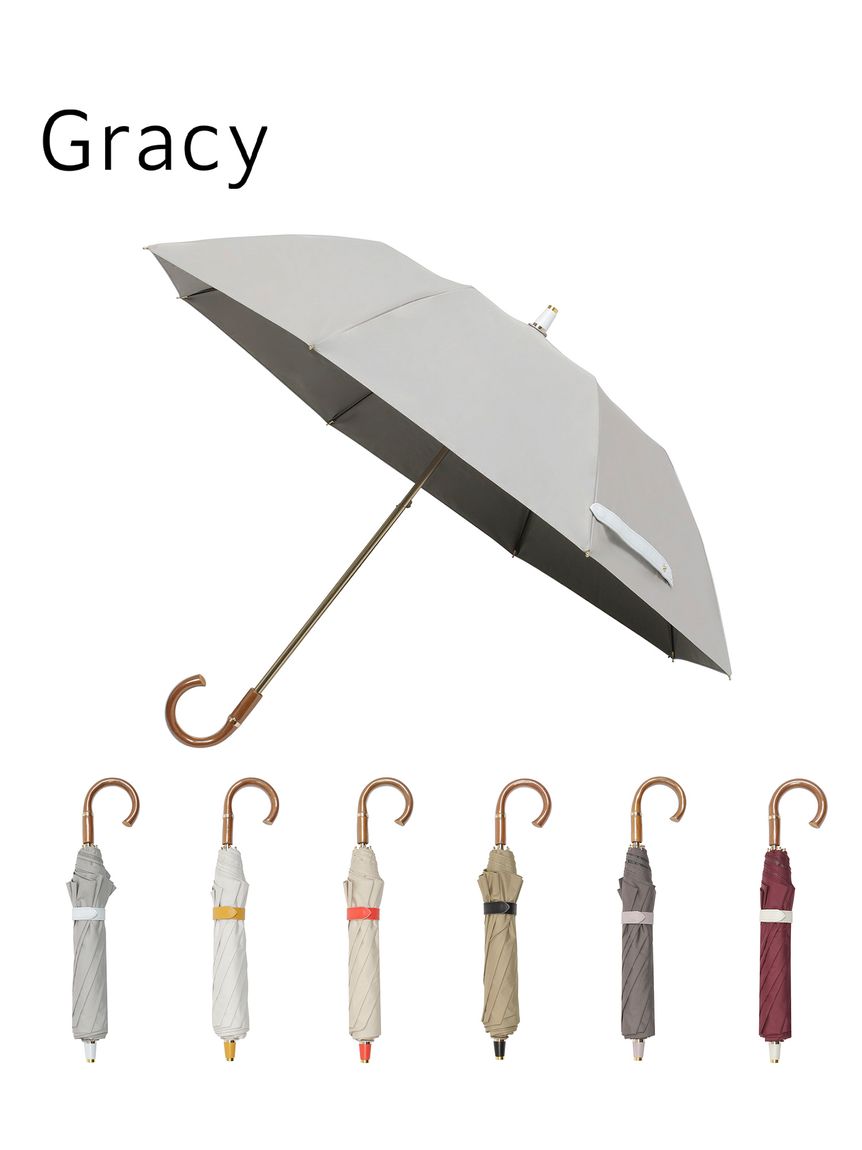 晴雨兼用折りたたみ日傘】グレイシー (Gracy) Accent color 一級遮光