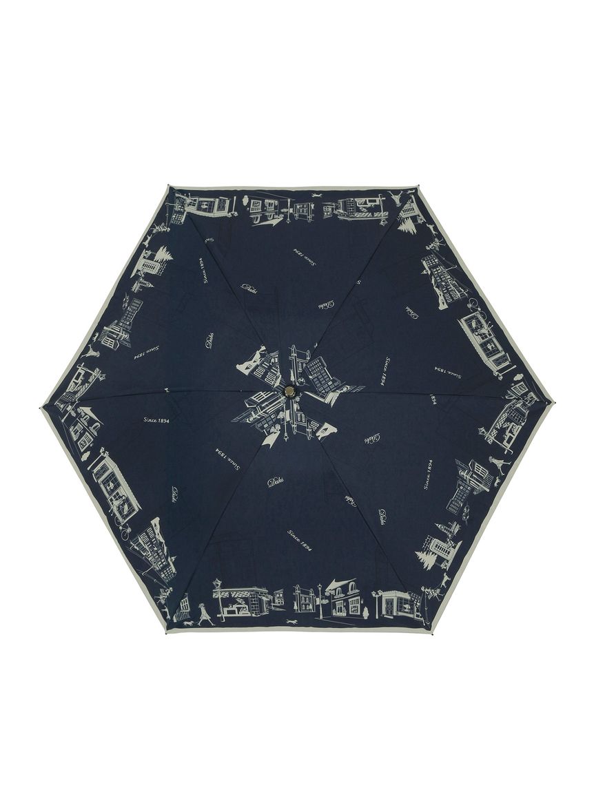 晴雨兼用折りたたみ日傘】ダックス（DAKS）街並み 遮光99.99％ UV99