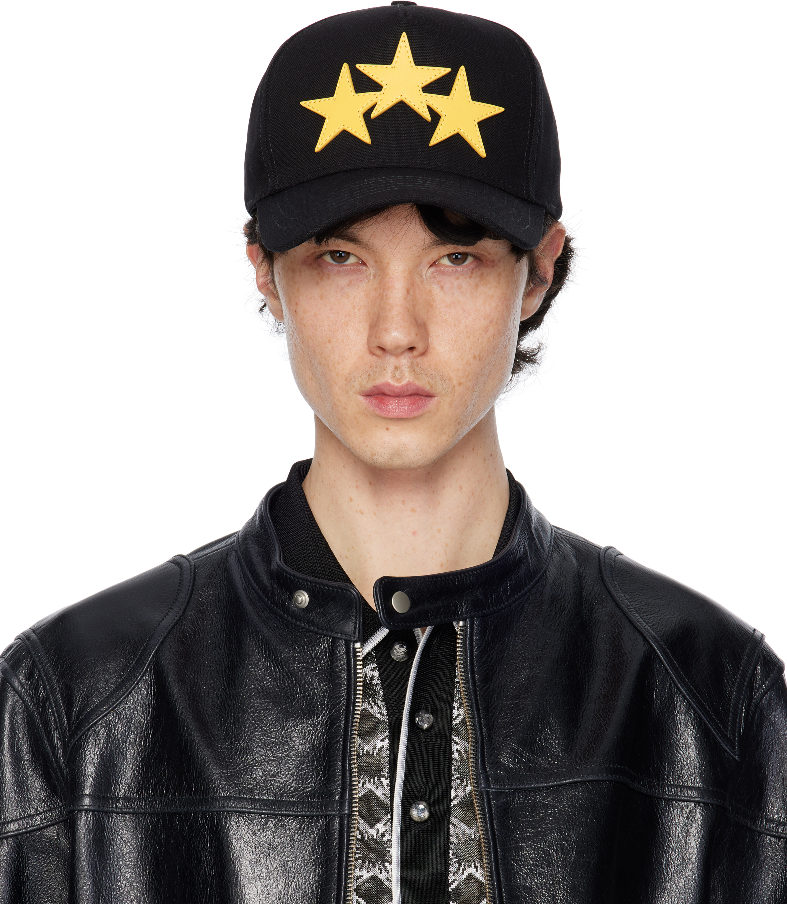 AMIRI: ブラック 3 Star キャンバス キャップ | SSENSE 日本