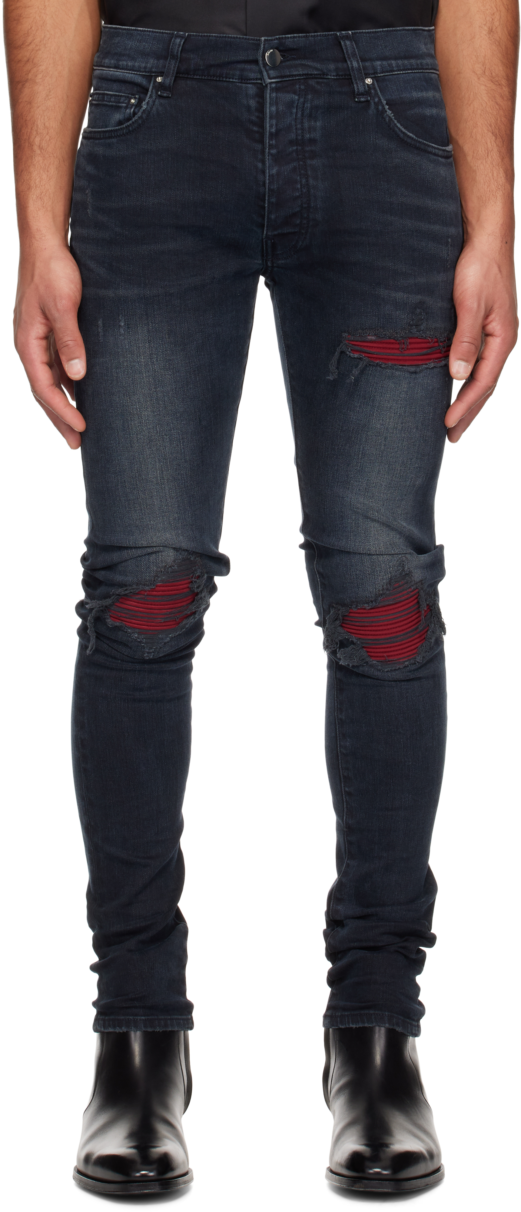 Indigo Ultrasuede MX1 Jeans by AMIRI on Sale